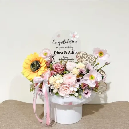 Bloom Box Akrilik Ucapan Wedding Ogan Ilir