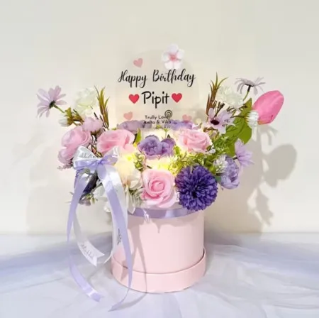 Bloom Box Akrilik Ucapan Ulang Tahun Ogan Ilir
